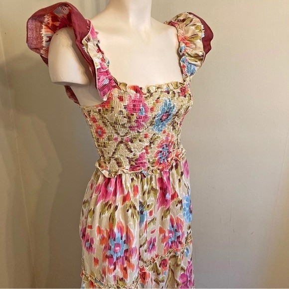 HOUSE OF HARLOW 1960 Floral retro maxi dress with ruffle detail & pockets - Picture 11 of 13